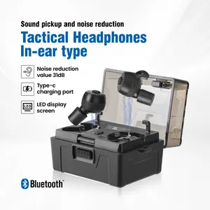 Tactical Electronic Noise-Canceling Earbuds, In-Ear 31db Smart Pickup Active Noise Cancellation, Bluetooth-compatible 5.4 Long Battery Life, Outdoor Hunting Gear