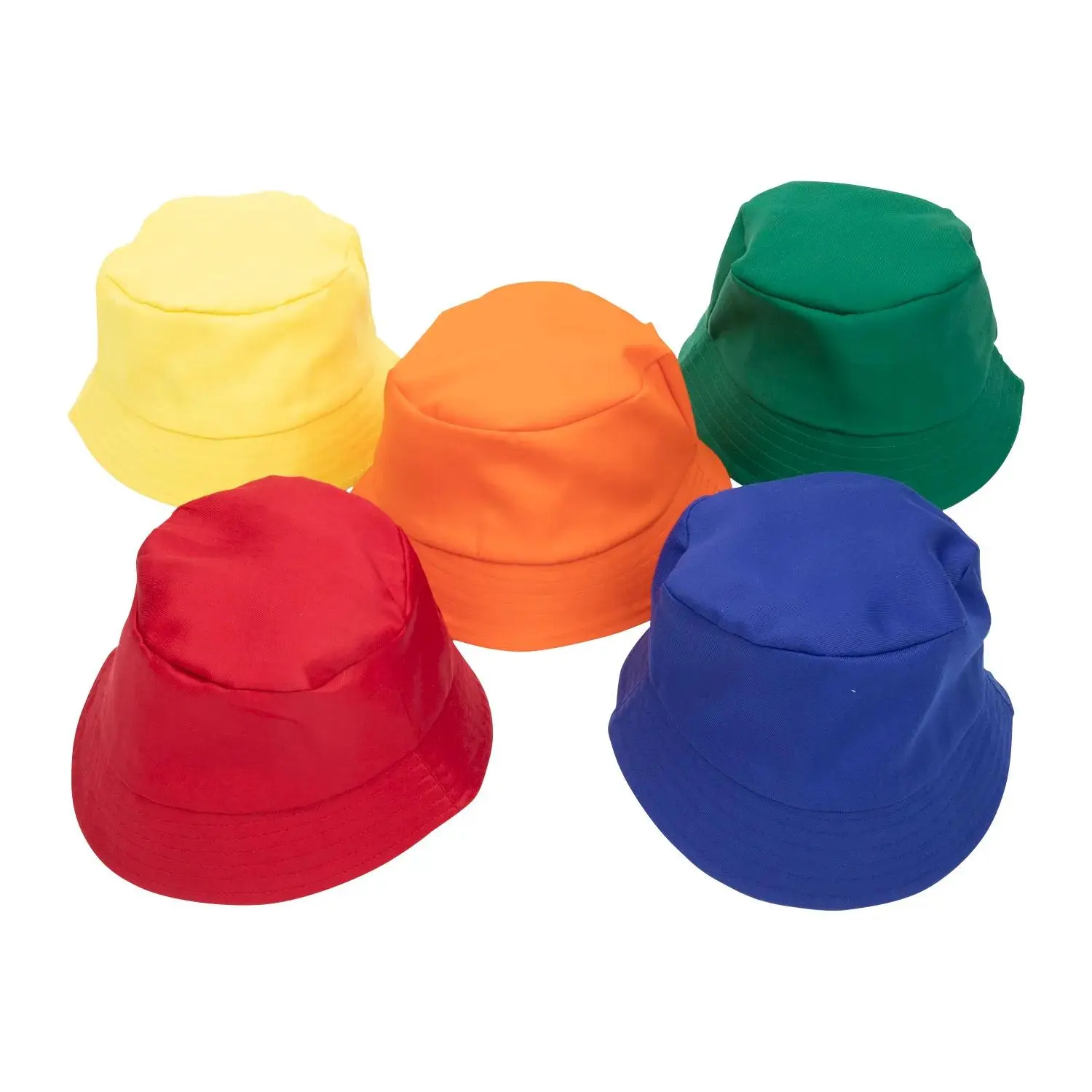 23" Bulk 50 Pc. Classic Solid Color Polyester Bucket Hat Assortment, Birthday, Fun Group Gifts