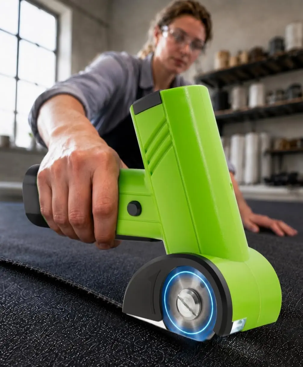 Electric Fabric/Cardboard Cutter, Precise Cut, Eases Wrist Fatigue | for Home, Warehouse And Diy, Ideal for Seniors, Women, Tailors and Crafters Cut Fabric, Leather, Box and Packaging- Green