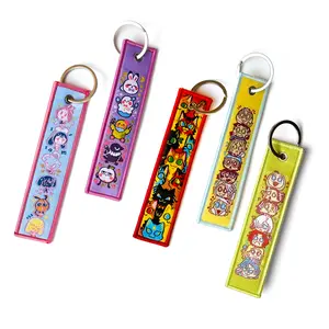 Double Sided Embroidered Keyring Charm