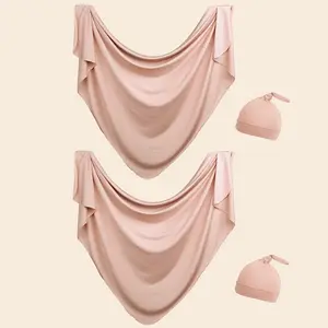 2 Pack Newborn Swaddle Blankets – Soft, Breathable & Absorbent Wraps for Preemie & Infant Boys & Girls, Anti-Startle, Newborn Sleep Essentials