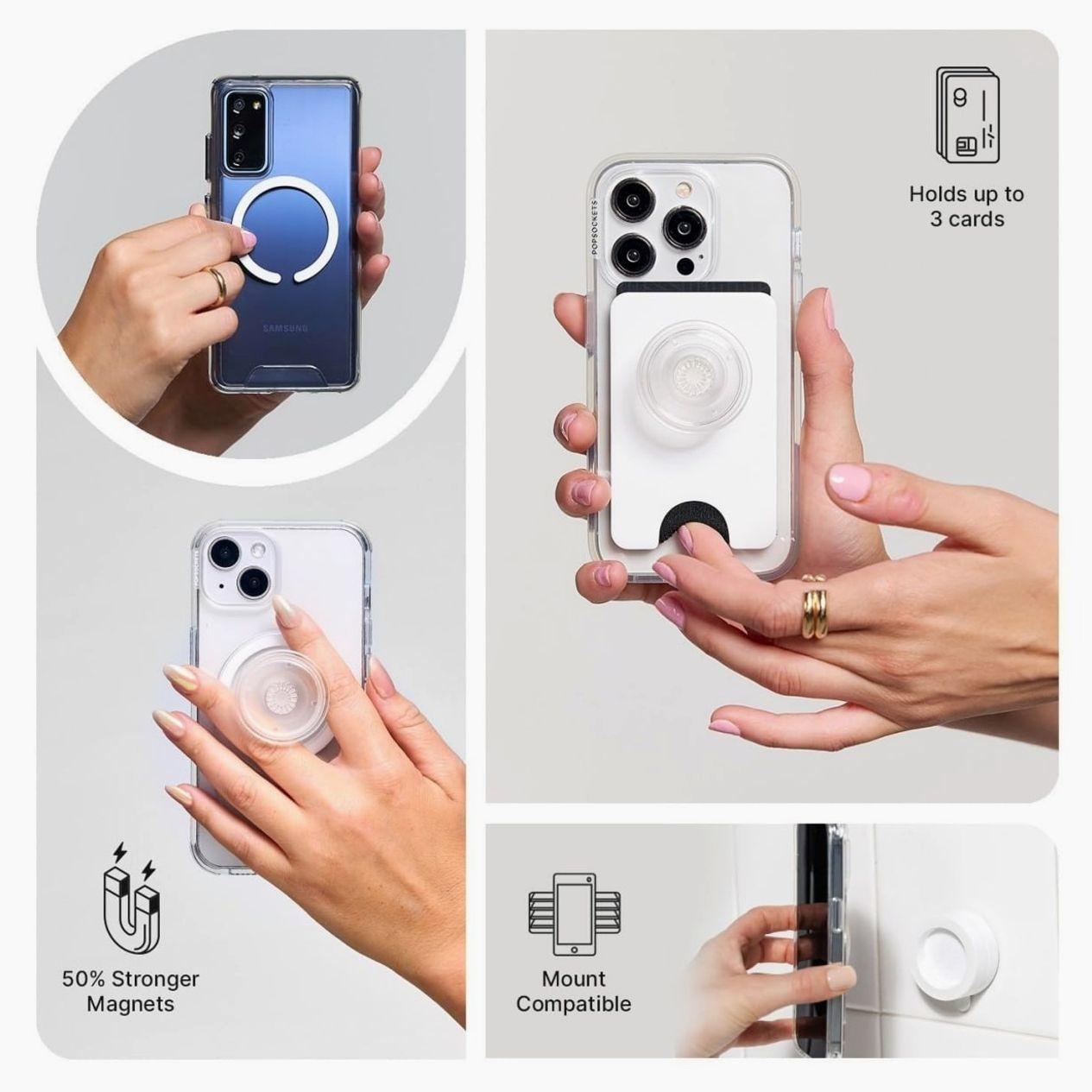 Pink Bow Magsafe Grip, Mangetic Popsocket, E Reader Grip Kindle Accessories, Girly Phone Holder