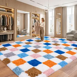 BOOPBEEP Super Soft And Cozy Fluffy Shaggy Area Rug, Upgrade Non-Slip Indoor Carpet, For Living Room Decor, Bed Room Decor, Kitchen, Dining Room Shaggy, Study Room, Dressing Room, Office, Home Decor, Accent Rugs And Floor Covering, Outdoor Rug, Ideal Gift