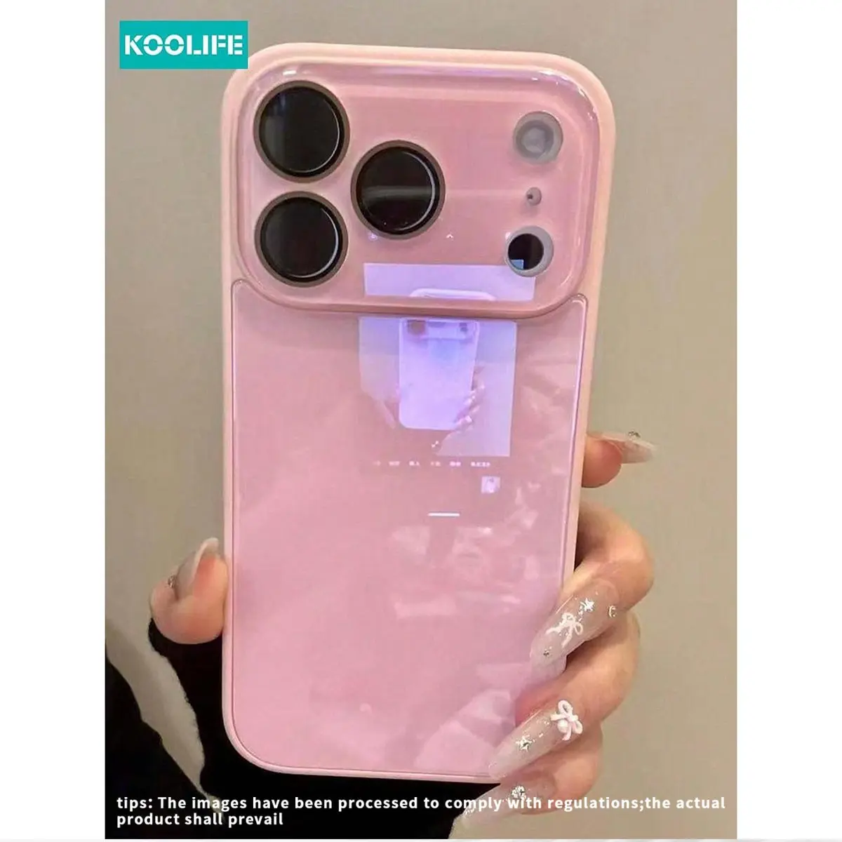 Koolife Luxury Solid Color Glossy Glass Phone Case, Protective Cellphone Cover, Drop-Resistant Bumper, Shockproof Hard Back Cover with Camera Lens Protection, for iPhone 17/17 Pro/17 Pro Max/16/15/14/13/12/11