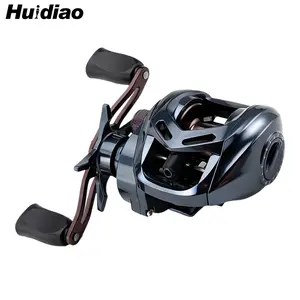 Huidiao HZ 7.2:1 Baitcasting Reel Prevent Birds Nest 10KG/22LB Max Drag 5+1BB Smooth Casting Reel Fishing Reel N48 Magnetic Brake CNC Metal Spool/Handle for Freshwater & Salltwater