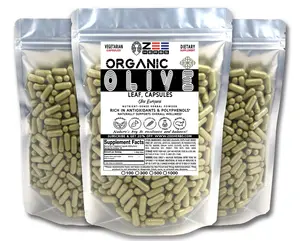 Organic Olive Leaf Capsules - 1200mg Per Serving of Natural Pure Olive Leaf Powder - Non-GMO, Vegetarian Capsules, Natural Superfood