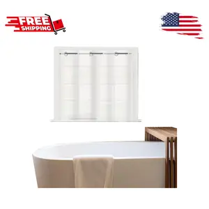 Plastic Frosted PEVA Bathroom Window Curtain Width 40 x Length 36 Inch