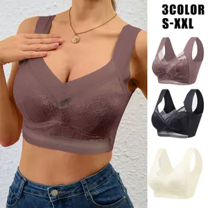 Z 1/2/3PCS  Value Pack EssElegance Plus Size Wire-free Bra - Daily Comfort Bralette, Breathable Fabric, No Back Fat & Digging