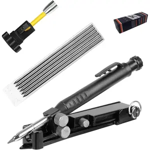 Multi-function Scribing Tool - Upgraded Construction Pencil for DIY Woodworking, Aluminum Alloy Scribe Tool with Deep Hole Pencil, Scriber Line Maker Measuring Tool