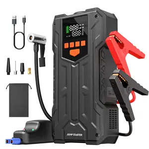 16800mAh 12V Car Jump Starter with Air Pump, Portable Emergency Battery Booster for 10.0L Gas & 9.0L Diesel, Multi-Function Jump Starter with Smart Display