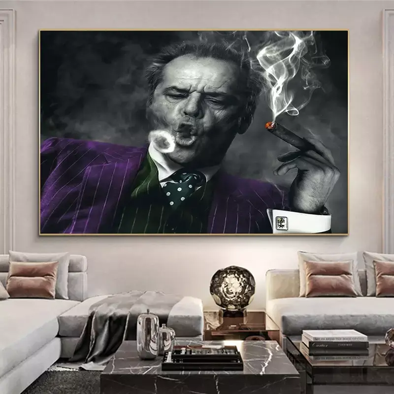 NoFramed, Jack Nicholson Cigar Blowing Smoke Ring Joker Poster
