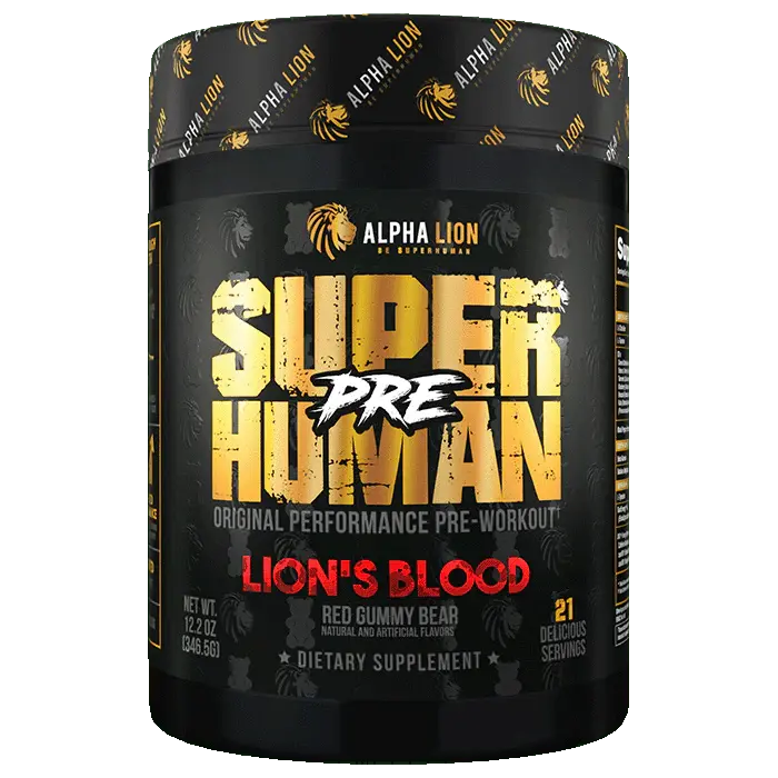 Alpha Lion SuperHuman Edible Pre-Workout Powder - Caffeinated Adult Fitness Supplement with Electrolytes for Energy Boost, Hydration, Dietary Support