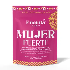Encinta Herbal – Mujer Fuerte | Matriz & Womb Wellness | 15-Herb Cycle Support Tea (5oz)