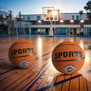 2 Pack Durable Indoor/Outdoor Basketball – Official Size & Weight, High-Grip Rubber Surface, Training & Game Ready, Wear-Resistant for Street & Court Play