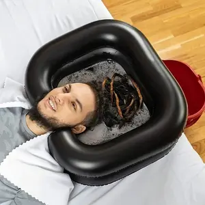 Inflatable Hair Washing Basin,1 Count MultifunctionalPortable Hair Washing Basin with Neck Support Pillow,Bathroom Accessories, Home Supplies for Bathroom, Shampoo Basin
