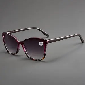 New high-definition lens for sun reading glasses, large frame trend spring leg reading glasses for the elderly