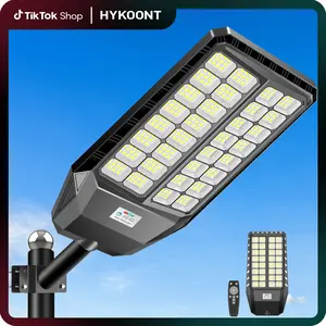 Hykoont 7000 Ultra Large Solar Street Light IP67 Solar Parking Lot Lights High Lumens Solar Powered Street Light Dusk to Dawn Outdoor Lighting Motion Sensor and Remote Control