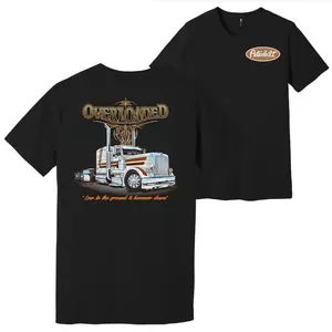 Overloaded Trucker Graphic Tee – Peterbilt 389 Lowrider Shirt, Hammer Down, Big Rig , Bold Truck Stop T-Shirt, Menswear