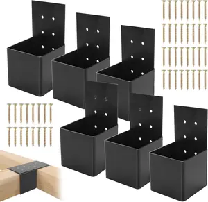 Pergola Brackets Kit, Heavy Duty Pergola DIY Brackets Joist Bracket Connector Brace with Screws for 4''x4''  Posts, Beam Support Bracket for Patio, Pergola, Log Cabin, Fence