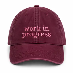 Work in Progress - Maroon Hat – Pink Embroidery | TIMI