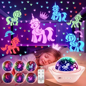 Night Light for Kids, 42 Lighting Modes+6 Flims Night Light Projector, 360° Rotation Baby Night Light, Rechargeable Star Lights for Ceiling, Remote Star Projector for Kids,Timer+Dimmer Kids Projector