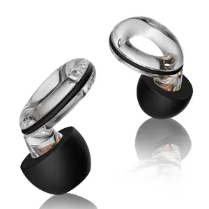 DecorX Circular Concert Ear plugs,High-Fidelity Noise Cancelling Silicone Earplugs,Reusable for Musicians,Sleeping,Travel,30dB Hearing Protection,Earplugs for Snoring,Clear4 Sizes/Pack,Clear