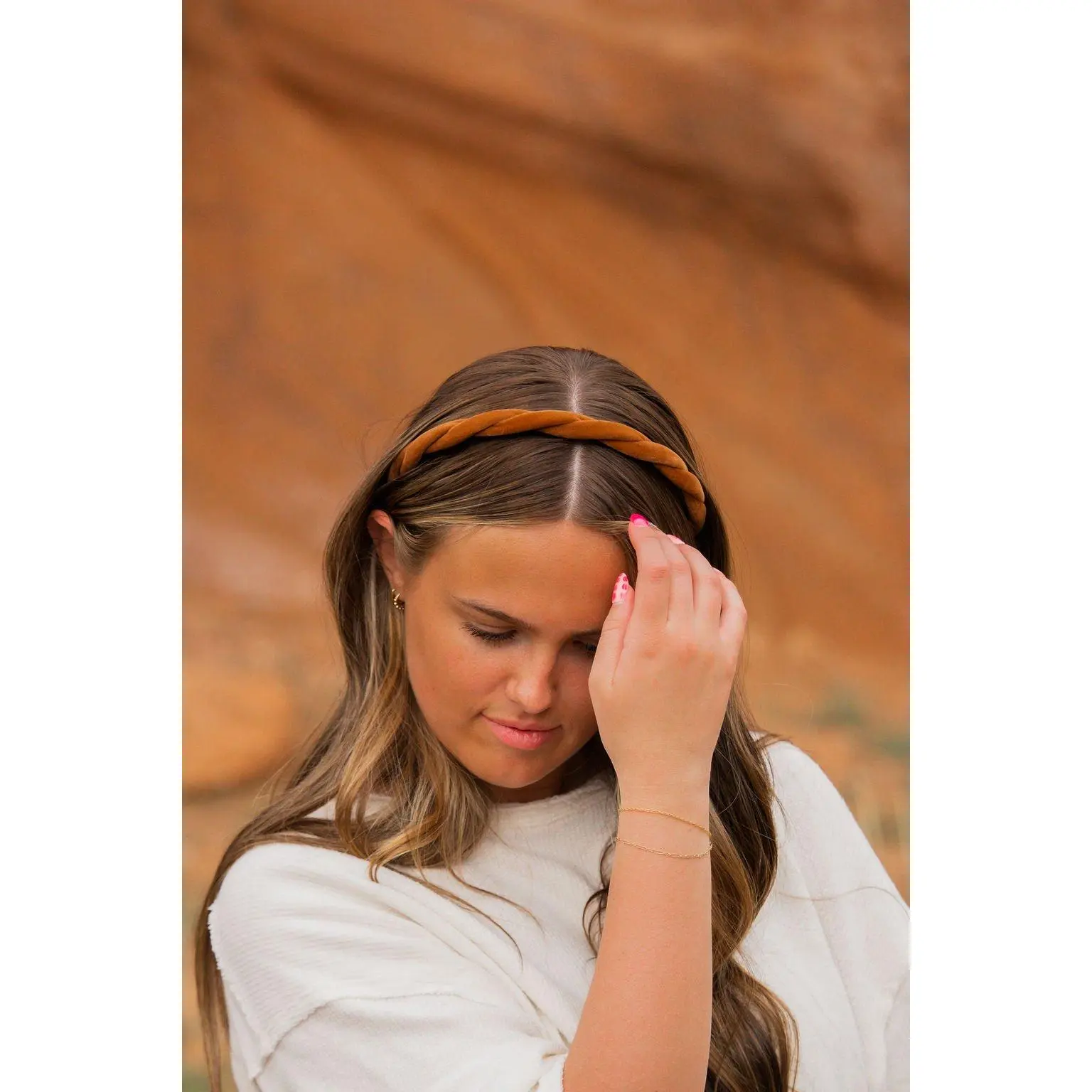 Brown Velvet Braided Headband Brown Velvet Braided Headband