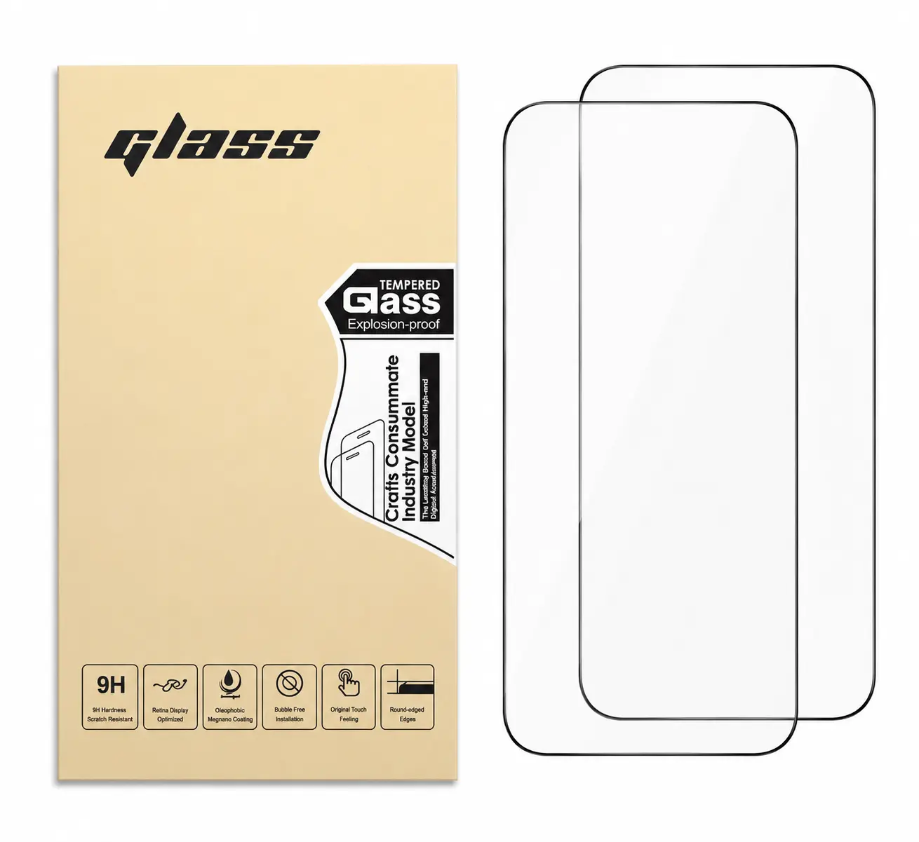 Tempered Glass Screen Protector 9H Hardness Explosion-Proof for Crafts Consummate Industry Model