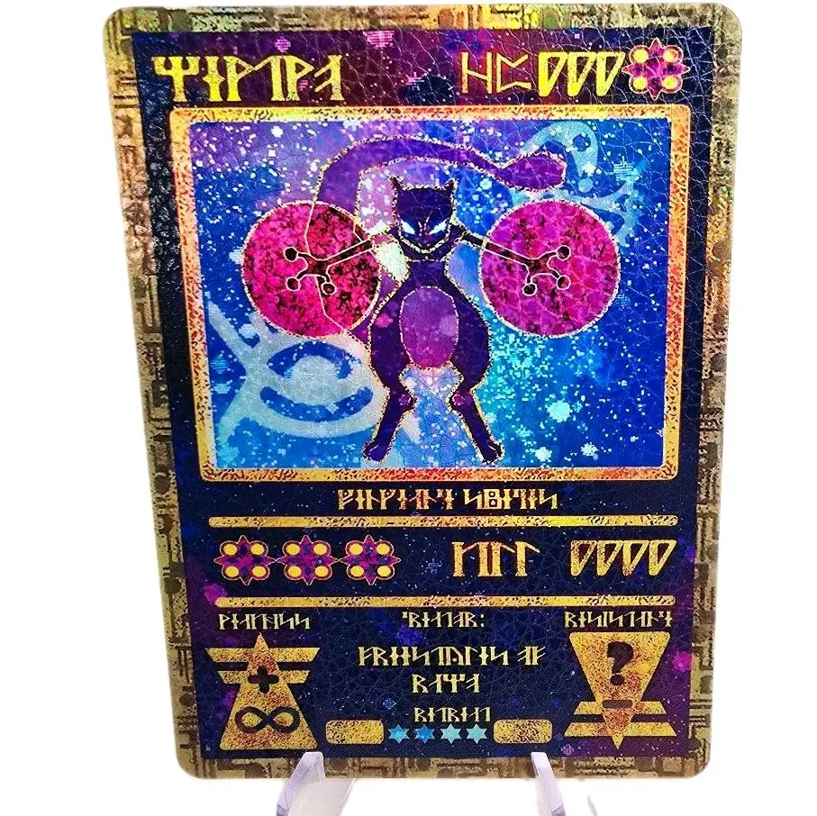 Ancient Mewtwo Custom Card  Bubble OR Starry OR Glass Holo Finish | NEW TEXTURED VERSION - Premium Physical TCG | $5 Ancient Series