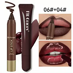 Fit Colors 2-in-1 Lip Set |  Lip Liner and Lip Oil Set, Smooth Texture, Rich Color, Layerable, Hydrating, Versatile for Any Occasion Makeup