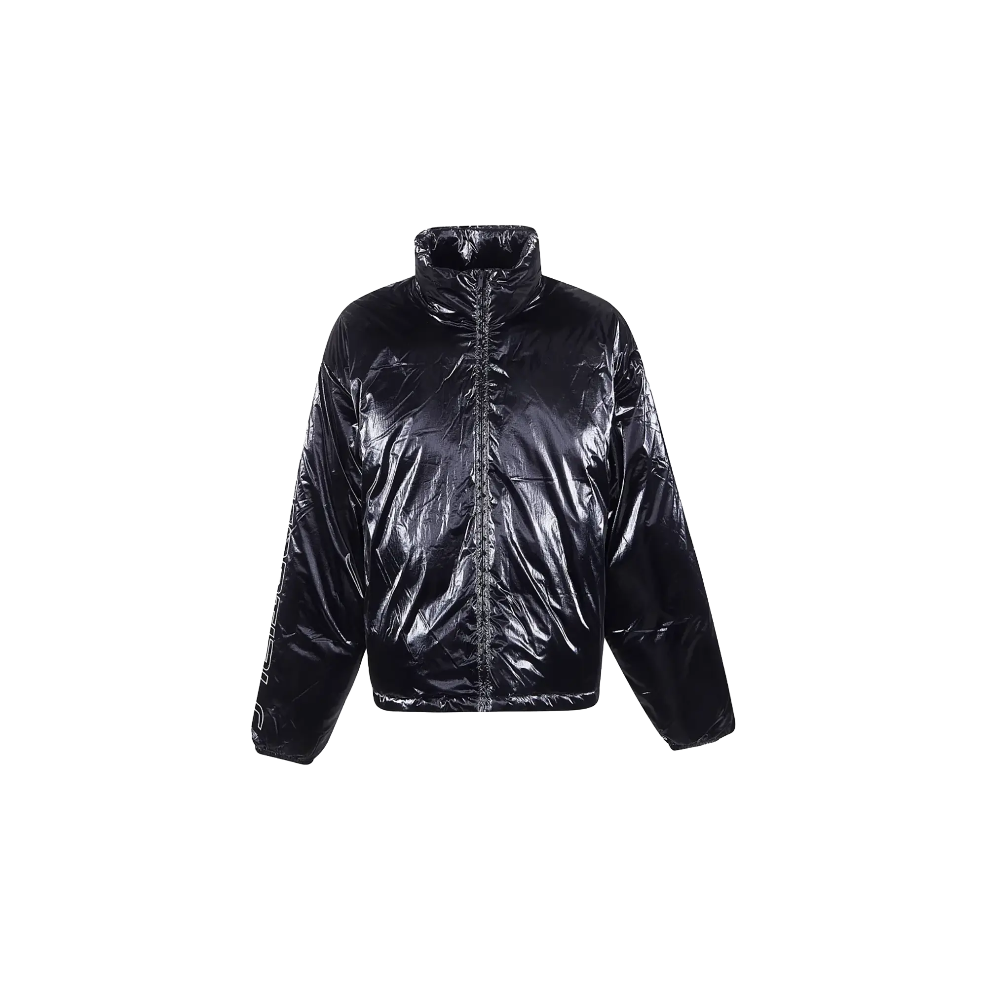 Ripstop Nylon Puffer Jacket "Metallic Black" 202HO258181F