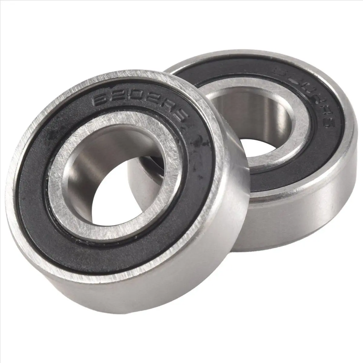 2Pcs Standard Size Functional Metal Hardware Bicycle Parts, 6202RS Single Row Deep Groove Ball Bearing with 15mm Inner Diameter, 35mm Outer Diameter for Cycling Equipment, Steel