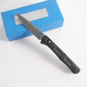 1pc 417 Folding Knife, Carbon Fiber Handle, High Hardness Blade, Kitchen Essential, Camping Fishing Tool, Durable Premium Pocket Knife, Gift Idea
