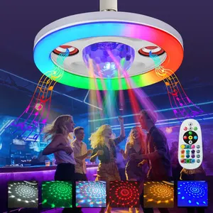 Disco Ball, 6-Color Stage Rotating LED Bulb, RGB Bluetooth-compatible Speaker Light, E27 Stage Lamp, Party Club Decor, Birthday Dj Ktv Bar