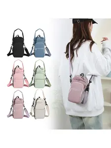 Multifunctional Travel Water Bottle Bag Outdoor Portable Phone Crossbody Shoulder Bag, Fashionable Drawstring Bucket Bag, Lightweight Large-Capacity Handheld & Crossbody 2-in-1