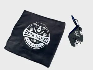 Bear Naked Pickleball Performance Sport Towel and Holder Set - Soft Microfiber Absorbent Towels with Innovative Clip & Carabiner for Quick Access