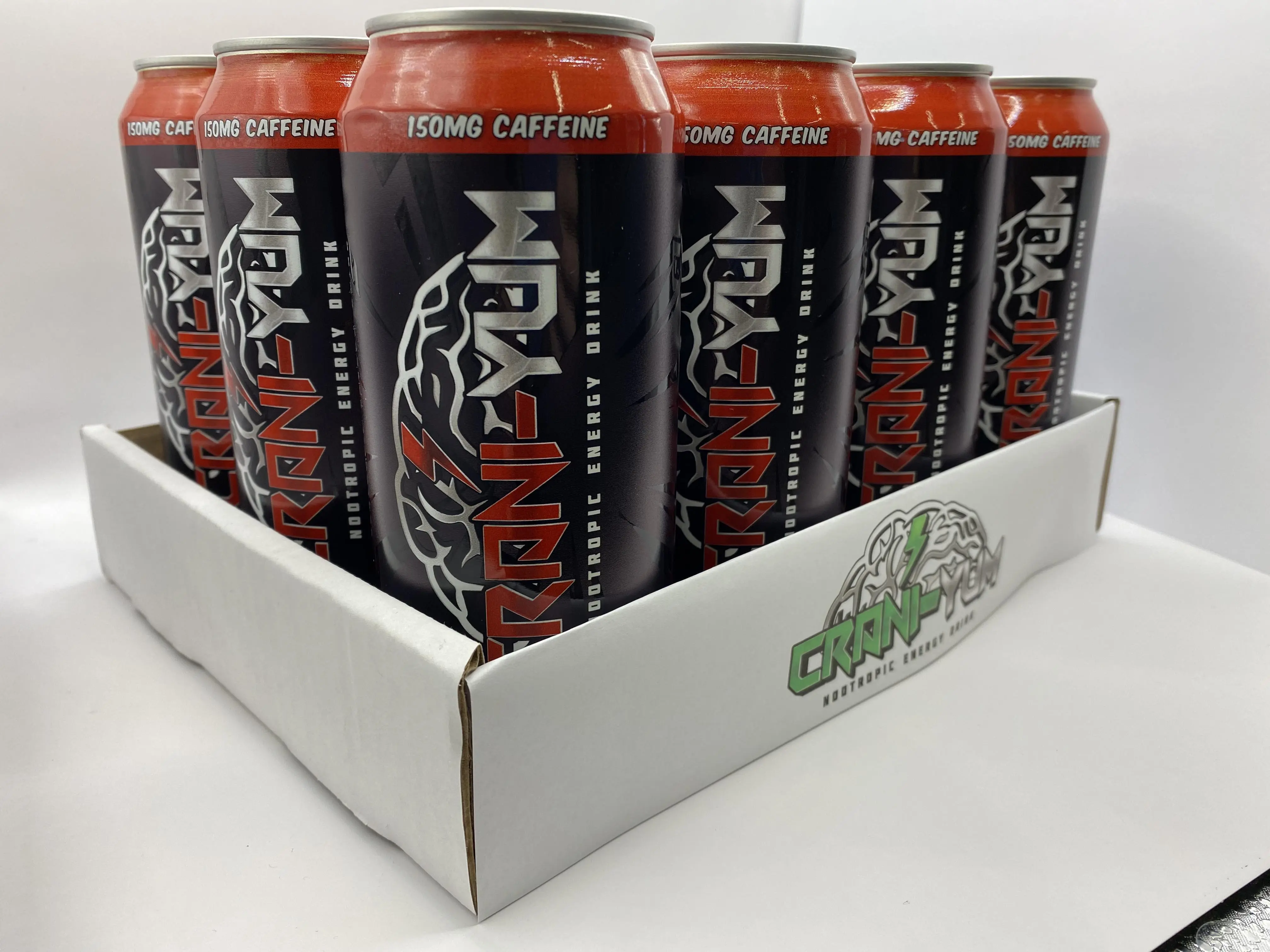 Crani-Yum Nootropic Energy Drink 12 Pack (Dr Yum) 16oz - Energy & Focus, Sugar Free, No Artificial Colors, Lion's Mane, Alpha GPC, L-Theanine, Ginseng, Inositol