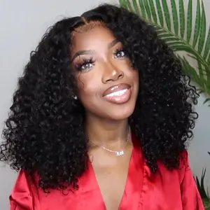 [Live Sale] 18/20 inch 250% Density Crazy Deal Megalook Deep Curly/Water Wave 13x6 Glueless Lace Front Wigs Pre-everything Tiny Knots Natural Hairline Beginner Friendly