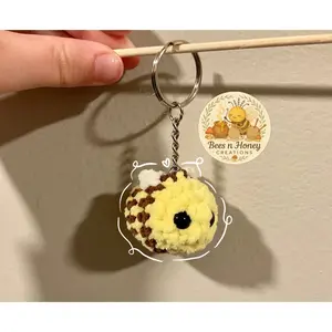 Crochet Bee Keychain