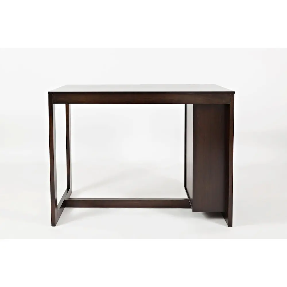 Tribeca 48-Inch Modern Counter Height Dining Table with Built-In Shelf, Space Saving Storage Indoor Furniture for Homework, Casual Brunch