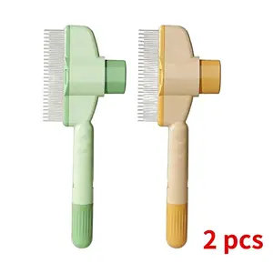2 PCS Cat comb, dog comb for detangling and removing loose fur, flea comb, nail clippers – a three-piece set essential for long-haired cats and dogs.
