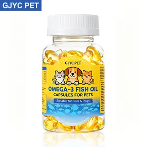 Pet Fish Oil Capsules for Dogs & Cats – Deep Sea Omega-3 Supplement with EPA & DHA, Supports Skin & Coat Health, Daily Wellness Formula with Vitamins A, D3 & E, 1 g Softgels