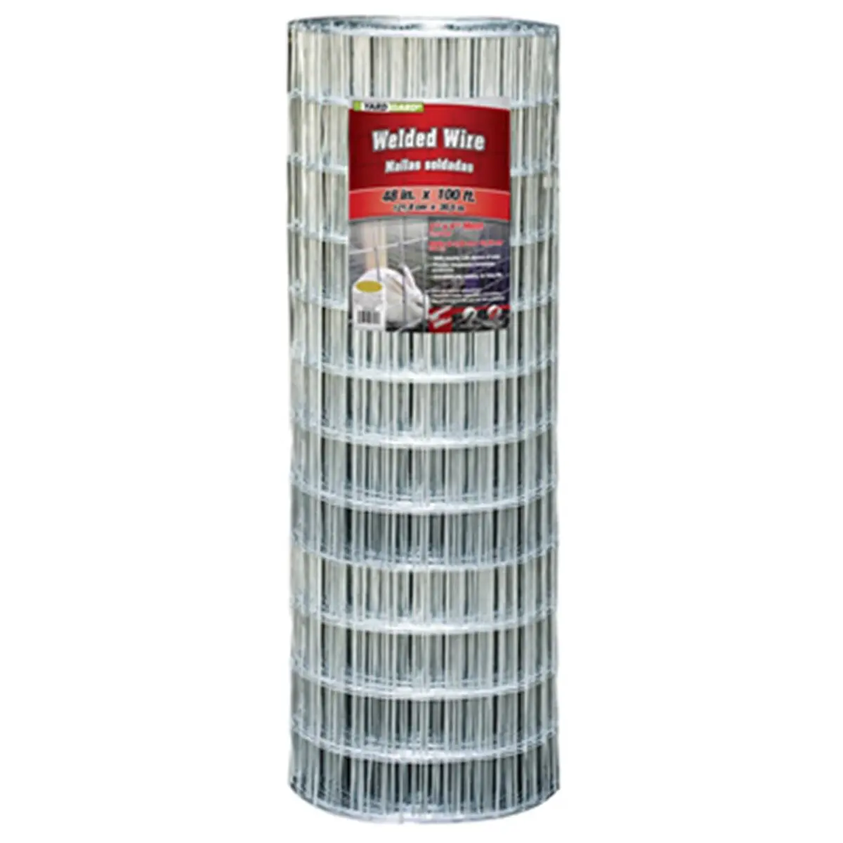 Midwest Air Galvanized Welded Wire Mesh, 48 in. x 100 ft., 12-1/2 Gauge, 4 x 2 in. Mesh Size, 96.09 lbs, for Home Improvement, Raised Beds
