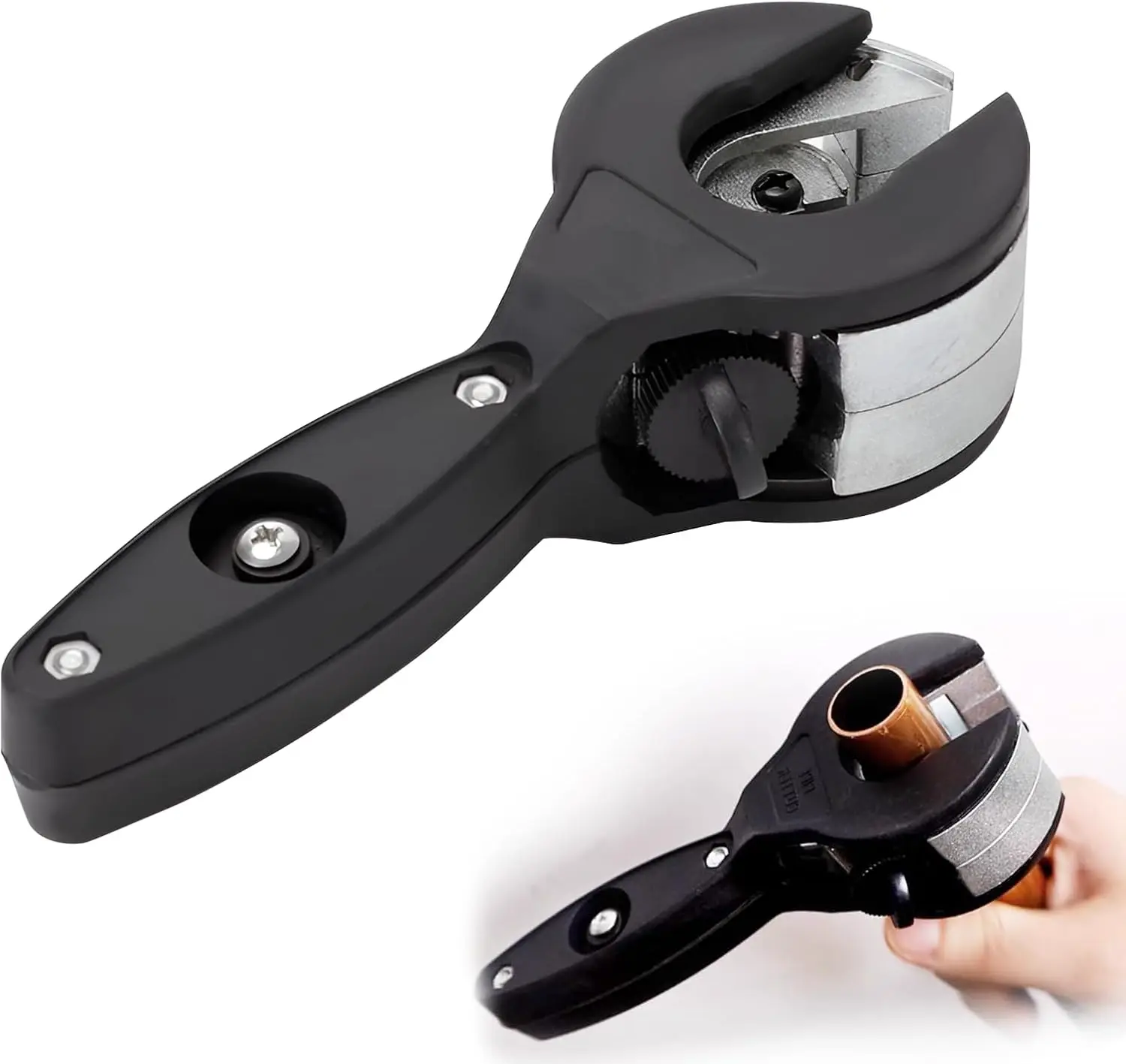 Ratchet Pipe Cutting Machine, 8-29mm Cutting Range,360° Ratchet Mechanism for Efficient Cutting in Enclosed Narrow Spaces, Suitable for PVC, Copper, Aluminum, Stainless Steel Pipes, Construction Hand Cutting Tool