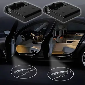 2pcs LED Car Door Welcome Projector, Ghost Shadow Light, Car Decorative Light for Jaguar Xe Xf Xj F-Pace F-Type X-Type S-Type, Auto Decoration Accessories