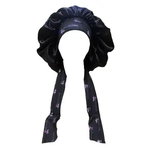 Black Onyx Satin Bonnet