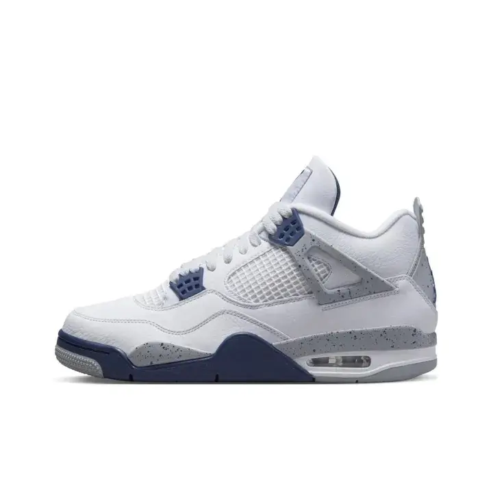 High top leather basketball sneakers white navy speckled panel upper trendy streetwear all day wear memory foam comfy wide feet friendly outdoor vacation cushioned lightweight non slip unisex aesthetic footwear youth street staple popular social media