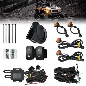 1 set of plastic ATV turn signal kit, UTV turn signal kit and horn, pre-wiring
