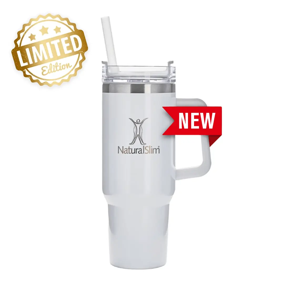 NaturalSlim®️ Tumbler (White) - 40 oz Stainless Steel Insulated Water Bottle Portable Vacuum Flask Mug NaturalSlim®️ Tumbler (White) - 40 oz Stainless Steel Insulated Water Bottle Portable Vacuum Flask Mug