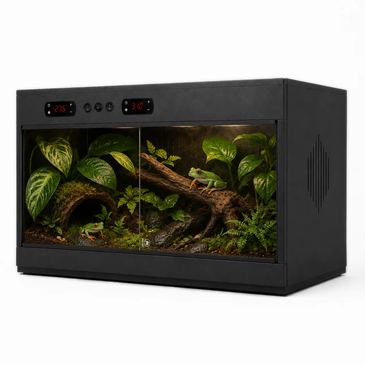 High-Grade New PVC Breathable Rectangle Reptile Enclosure for Lizards, 40×16×16in, Intelligent Temperature Control, Equipped with Lighting Access Points - YRT-100